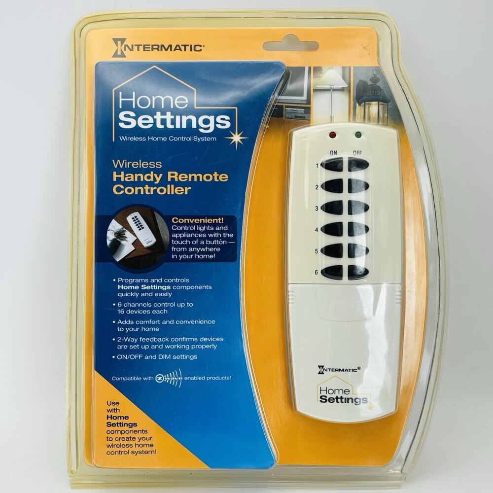 Home Settings Remote Controller 6 Channel Intermatic HA09C Wireless New. Sealed